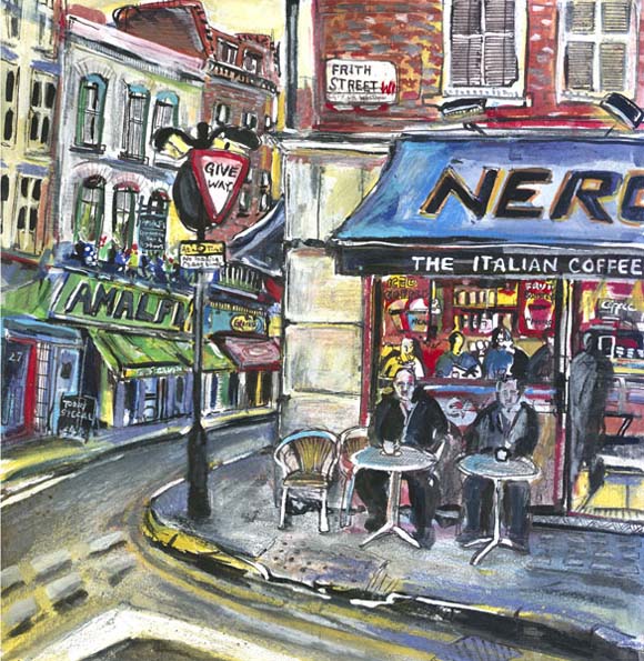 Eksempel 1: Mennesker i miljøer - her Café Nero i London.