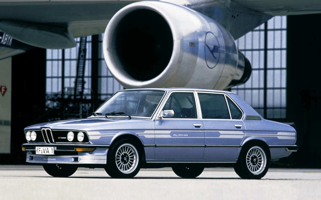 1978 BMW-Alpina B7 Turbo med 300 hestekræfter: Verdens hurtigste firedørsbil i 1978.