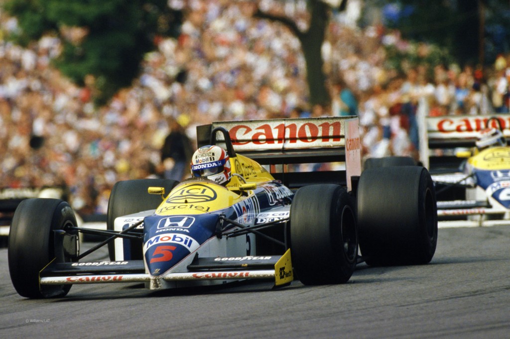 Brands Hatch 1986, Mansell og Piquet.