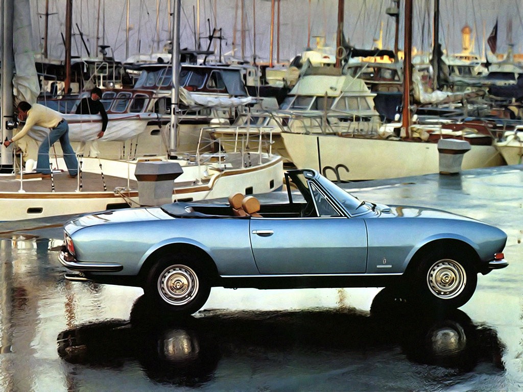 Cabrioletmodellen var i den eksklusive prisklasse, så det skulle reklamen også gerne afspejle. 1974.