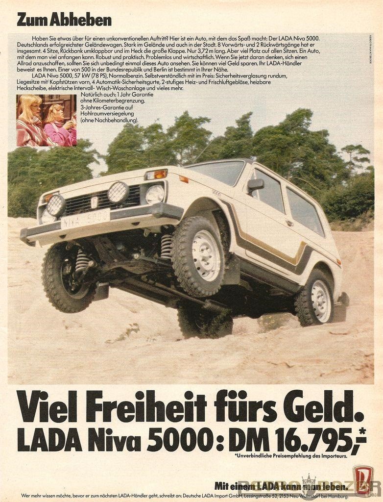 Megen frihed for pengene. Og det fik man, hvorfor Niva også solgte godt i Vesteuropa.