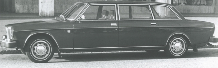Aldrig: Volvo 164 forlænget. Efterfølgeren 264 kunne i TE-modellen leveres i pamper- og præsidentstørrelse.