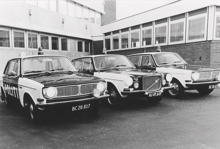 Rigspolitiets Færdselsafdeling i Randers rådede i 1972 over tre Volvo-modeller.